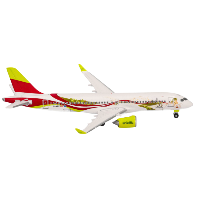 Herpa Wings Flugzeugmodell Air Baltic Airbus A220-300 "50th A220" (1:200)